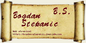 Bogdan Stepanić vizit kartica